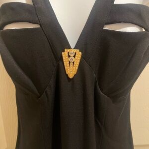 Crepe Evening cocktail maxi dress vintage